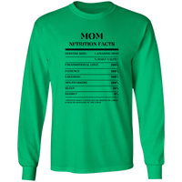 Nutrition Facts T-Shirt LS - Mom - Black