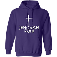 Jehovah Rohi Pullover Hoodie Front & Back - White
