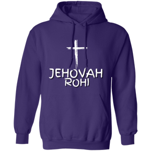 Jehovah Rohi Pullover Hoodie Front & Back - White