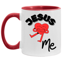 Jesus Loves Me Accent Mug