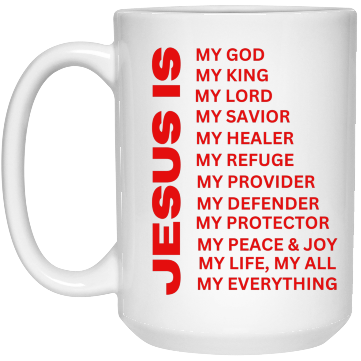 Jesus Is Christian Mug Red