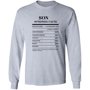 Nutrition Facts T-Shirt LS - Son - Black