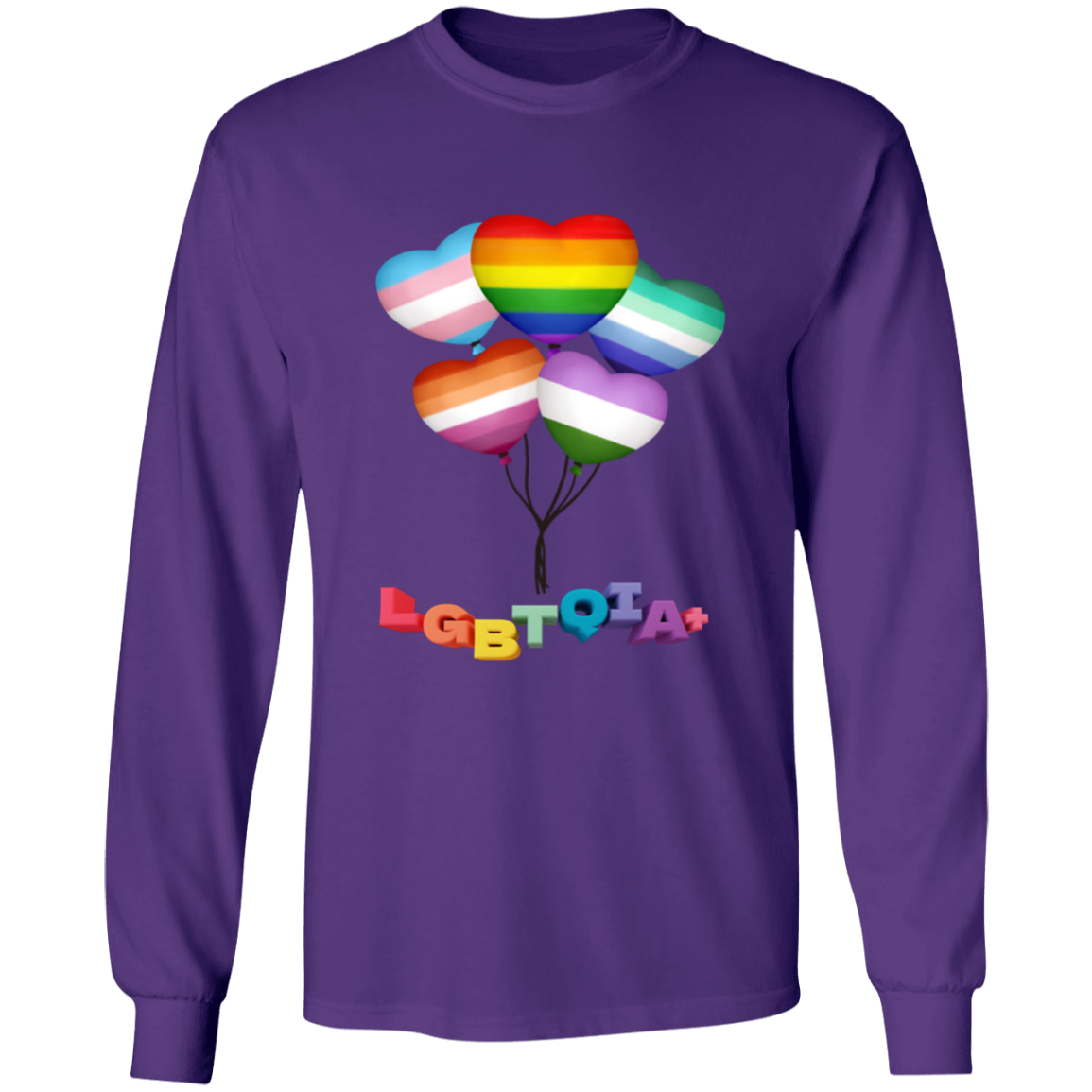 Pride Heart Balloons Long Sleeve Shirt