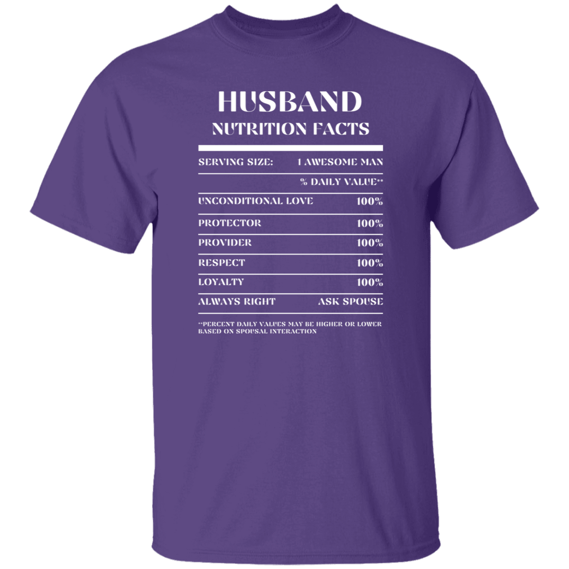 Nutrition Facts T-Shirt SS - Husband - White