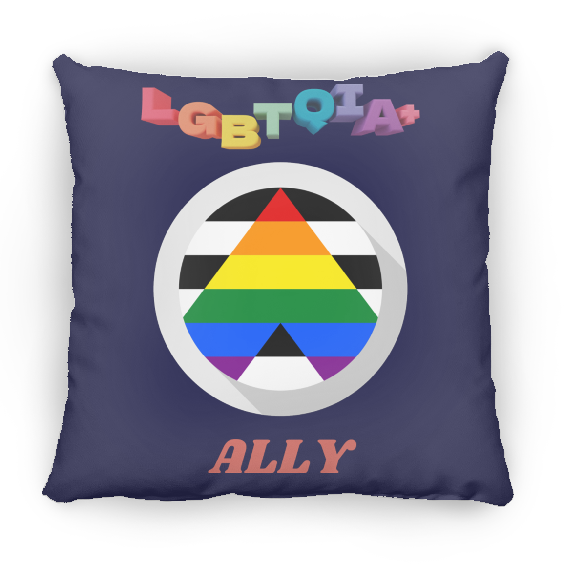 LGBTQIA+ ALLY SQUARE PILLOW