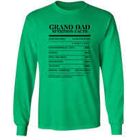 Nutrition Facts T-Shirt LS - Grand Dad - Black