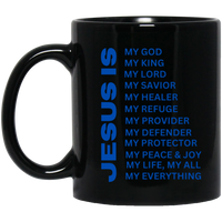 Jesus Is Christian Mug Blue