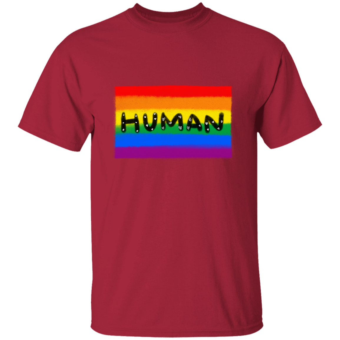 Human Pride Flag Short Sleeve Shirt