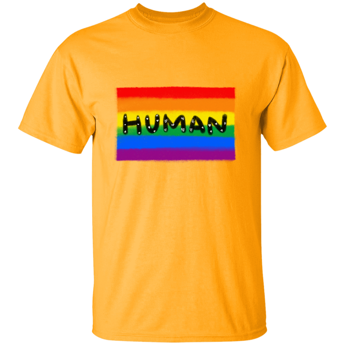 Human Pride Flag Short Sleeve Shirt