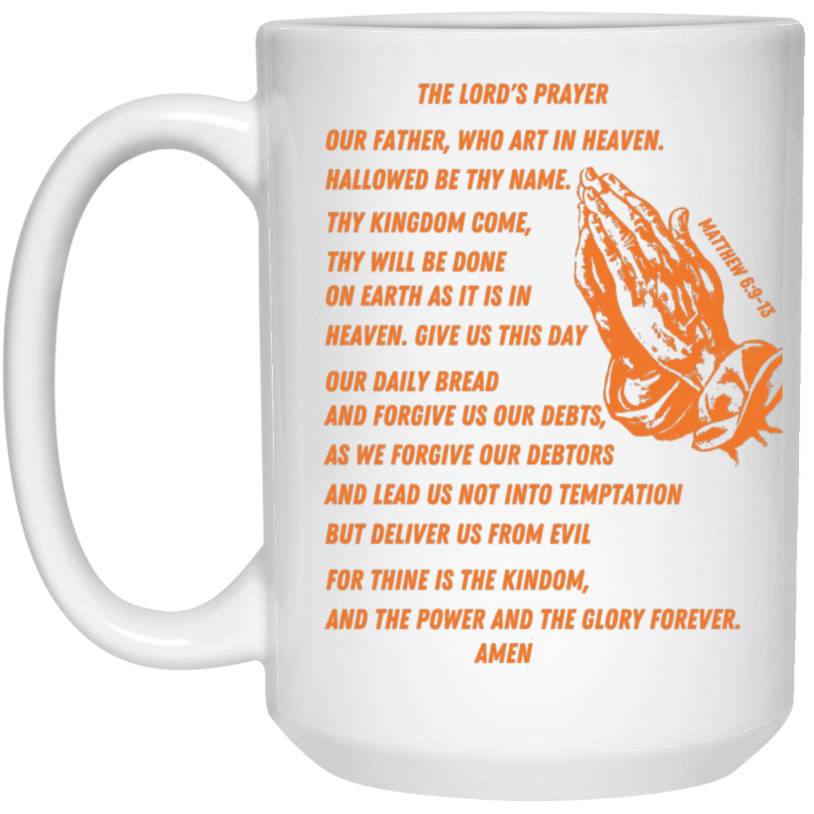 Lord's Prayer Mug Orange