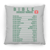 Emergency Bible Numbers Christian Pillow Green