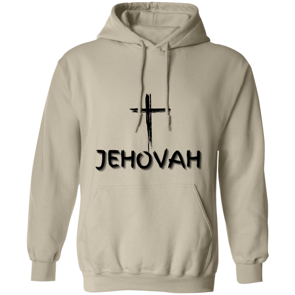 Jehovah Pullover Hoodie Front & Back - Black