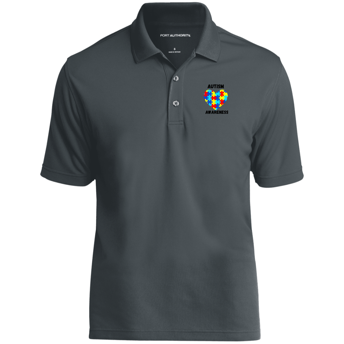 Autism Heart Short Sleeve Polo