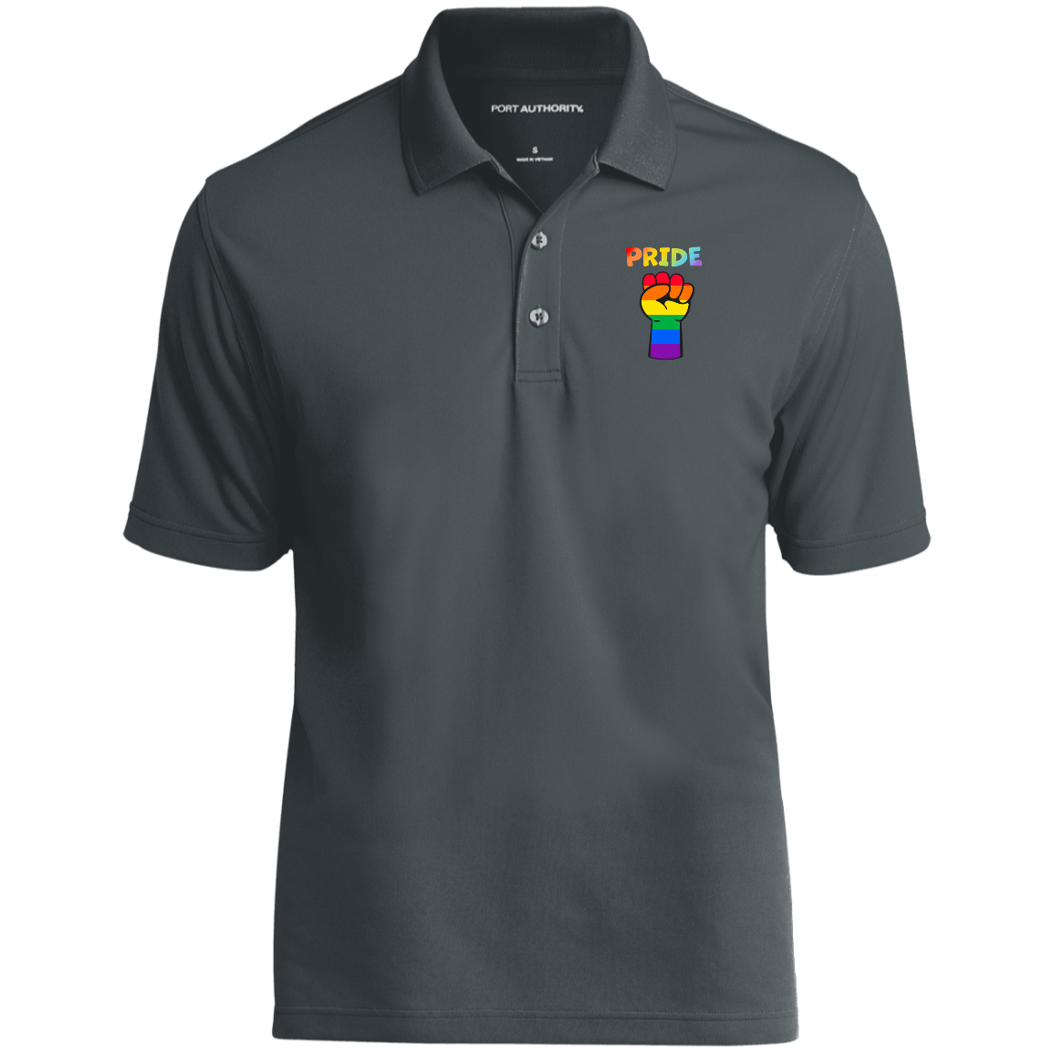 Rainbow Pride Fist Short Sleeve Polo