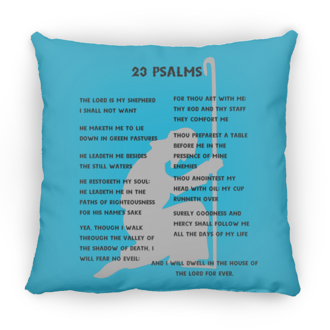 23 Psalms Pillow - Black