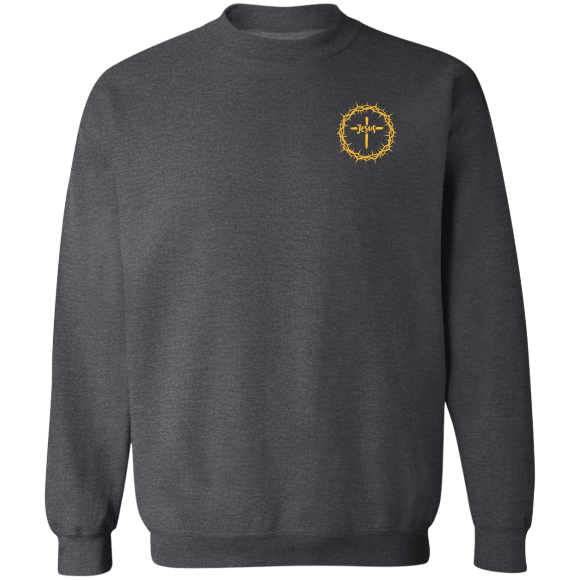 Jesus Crown Crewneck Pullover Sweatshirt
