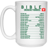 Emergency Bible Numbers Christian Mug Green
