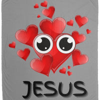 Eye Love Jesus Cozy Plush Fleece Blanket
