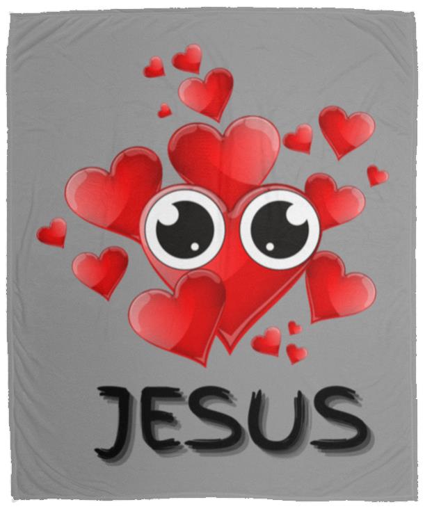 Eye Love Jesus Cozy Plush Fleece Blanket