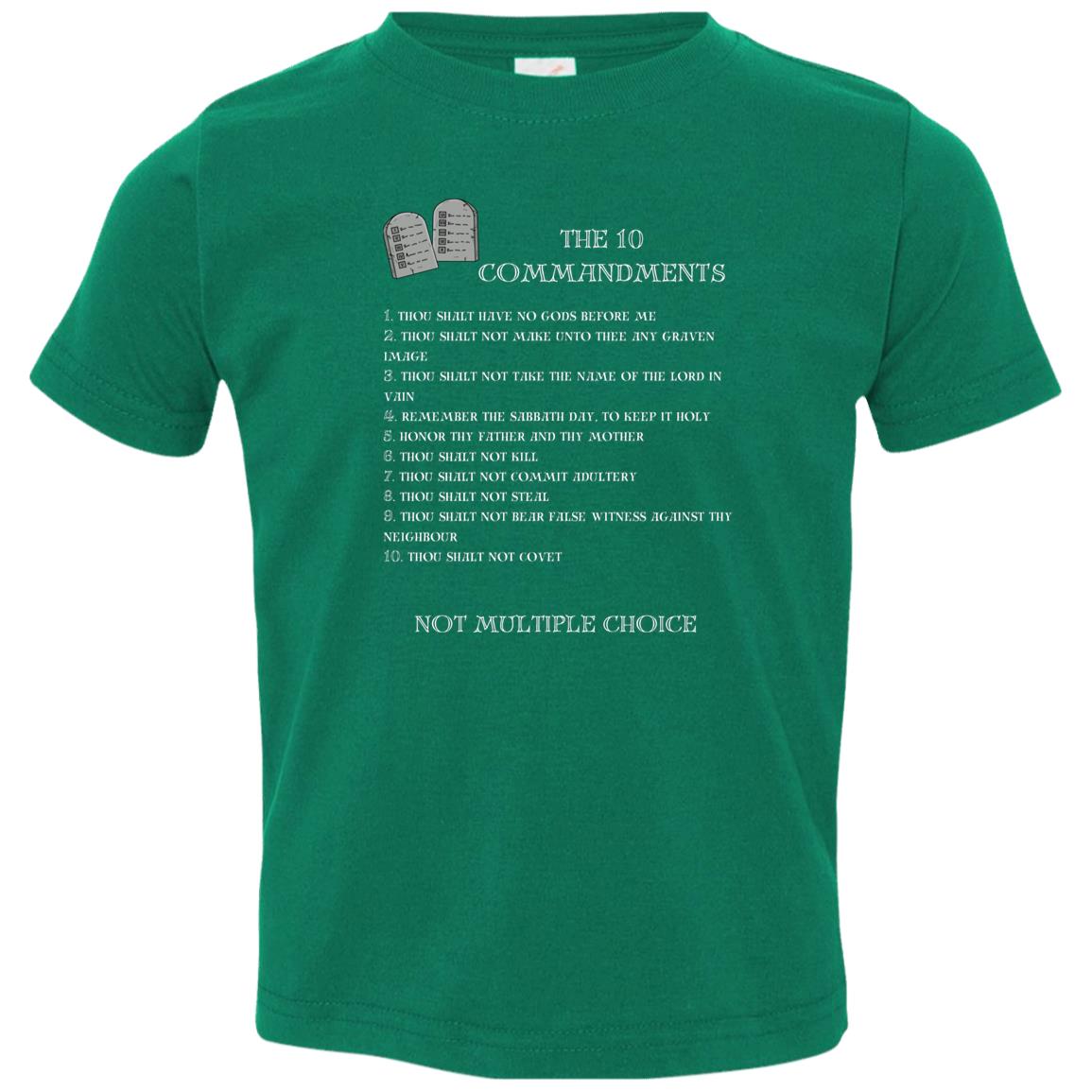 The 10 Commandments Toddler Short Sleeve - White