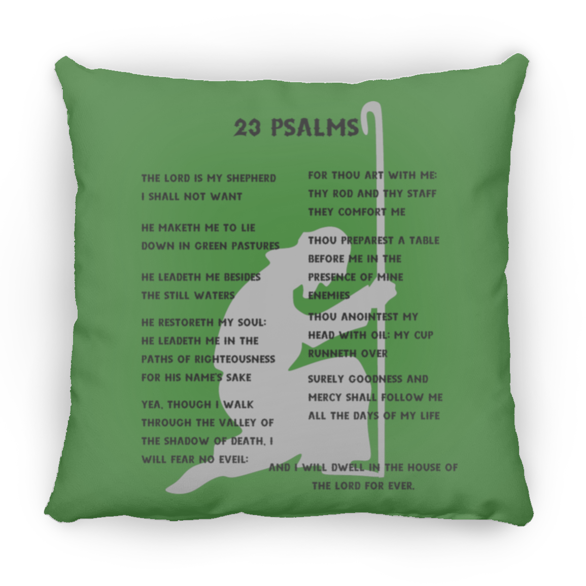 23 Psalms Pillow - Black