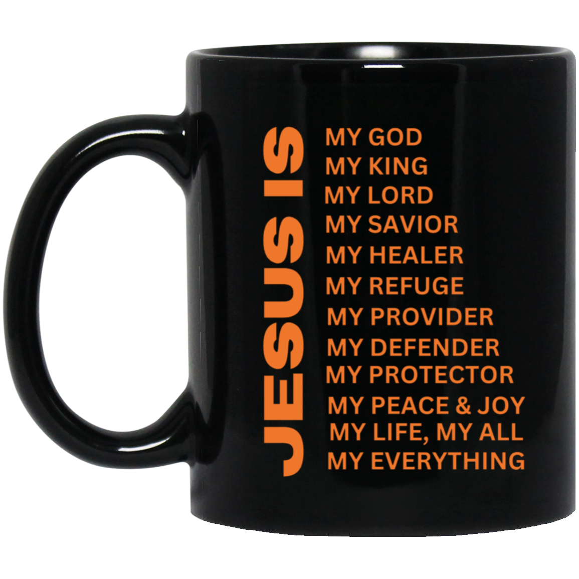 Jesus Is Christian Mug Orange