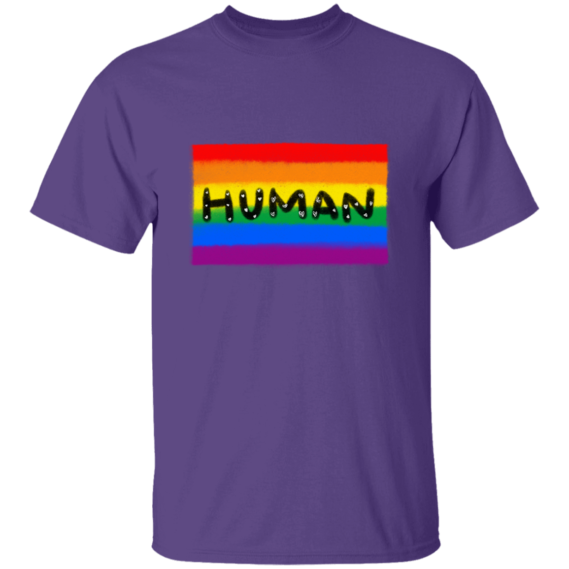 Human Pride Flag Short Sleeve Shirt