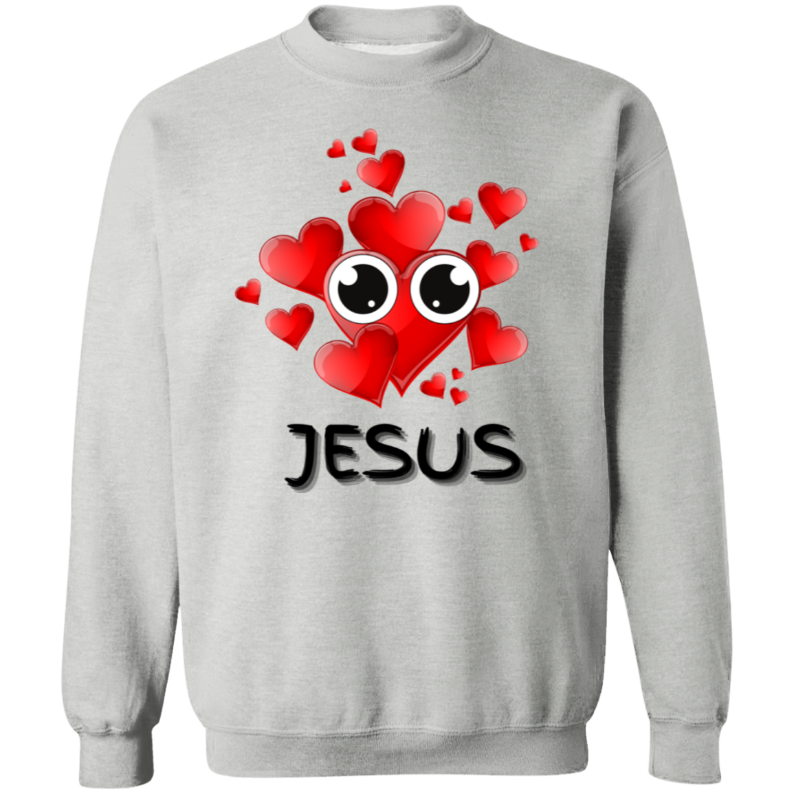 Eye Love Jesus Crewneck Pullover Sweatshirt