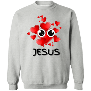 Eye Love Jesus Crewneck Pullover Sweatshirt