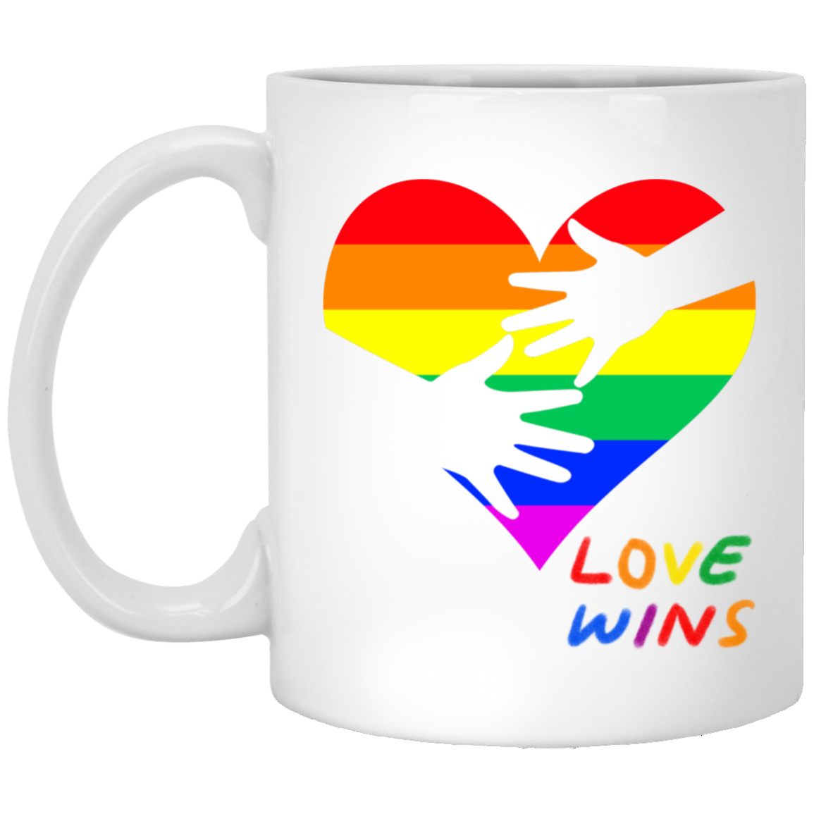 Love Wins Heart Mug