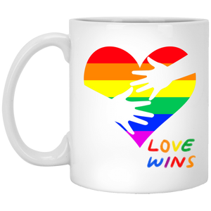 Love Wins Heart Mug