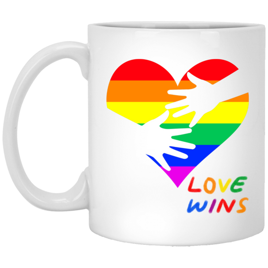 Love Wins Heart Mug