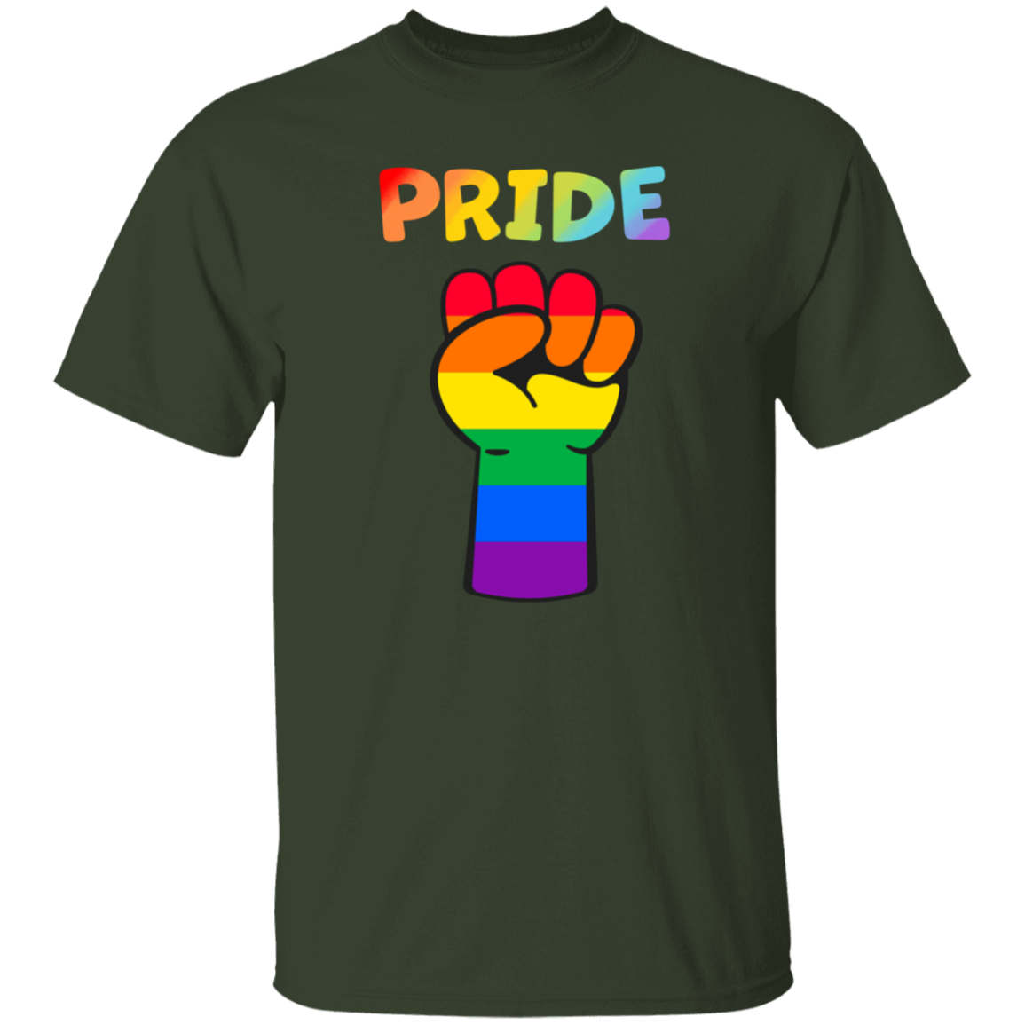 Rainbow Pride Fist Short Sleeve Shirt