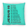 Jesus Is Christian Pillow Black