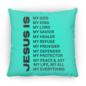 Jesus Is Christian Pillow Black