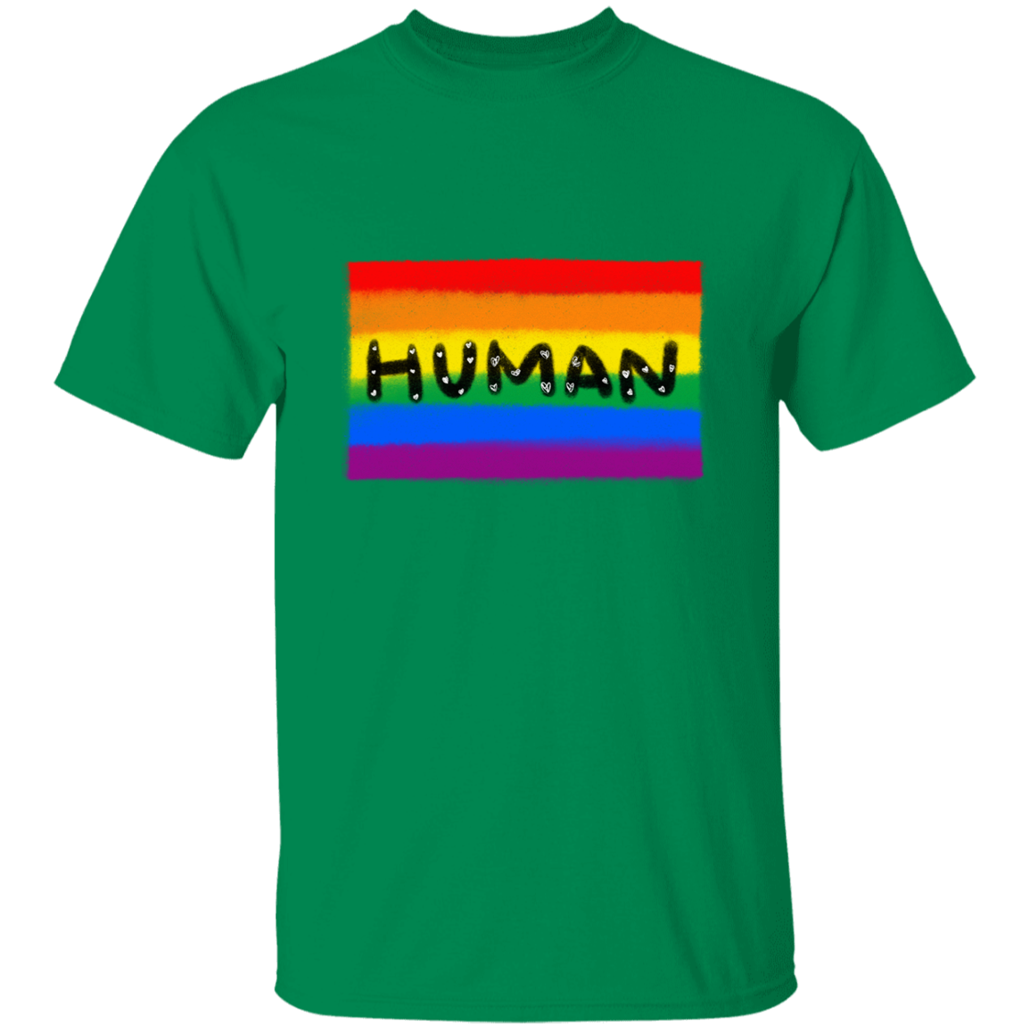 Human Pride Flag Short Sleeve Shirt