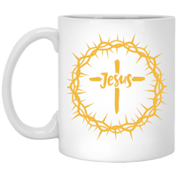 Jesus Crown White Mug