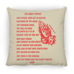 Lord's Prayer Pillow Red