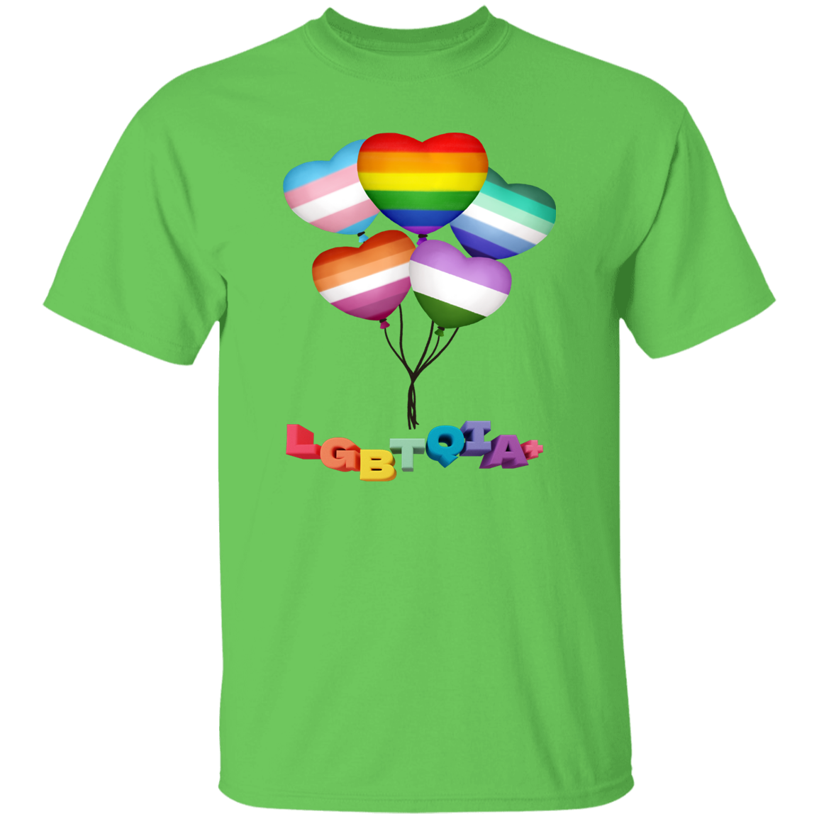 Pride Heart Balloons Short Sleeve Shirt