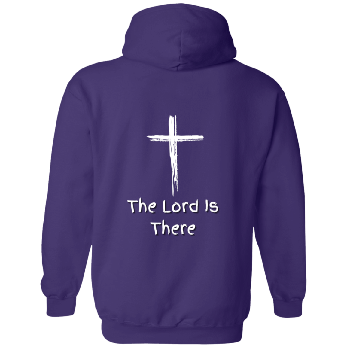 Jehovah Shammah Pullover Hoodie Front & Back - White