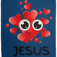 Eye Love Jesus Cozy Plush Fleece Blanket