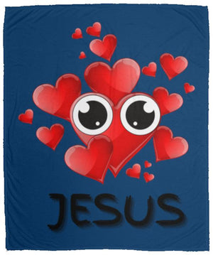 Eye Love Jesus Cozy Plush Fleece Blanket