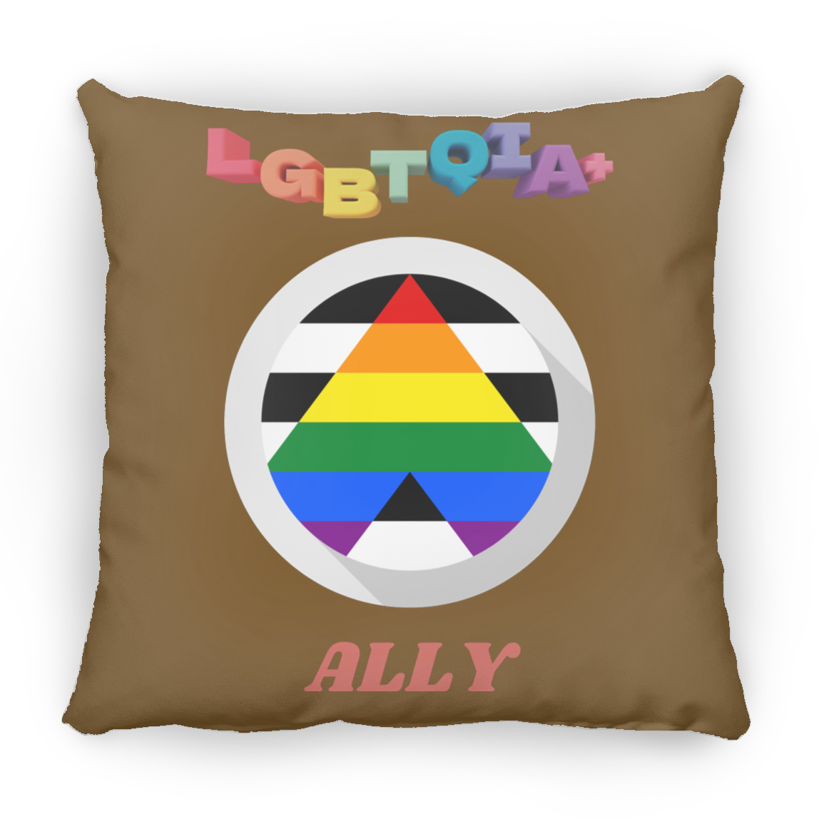 LGBTQIA+ ALLY SQUARE PILLOW