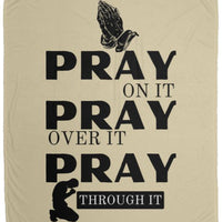 Pray On Cozy Plush Fleece Blanket