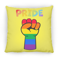 Rainbow Pride Fist Sqaure Pillow