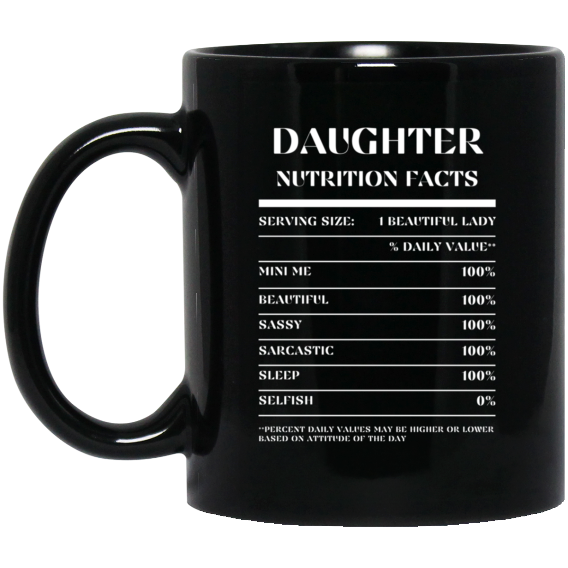 Nutrition Facts Mug - Daughter