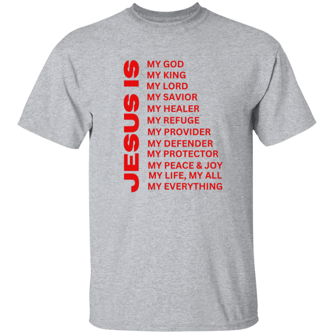 Jesus Is Christian T-Shirt - Short Sleeve Red