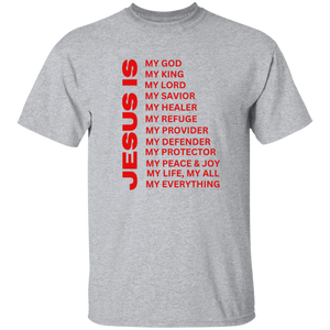 Jesus Is Christian T-Shirt - Short Sleeve Red