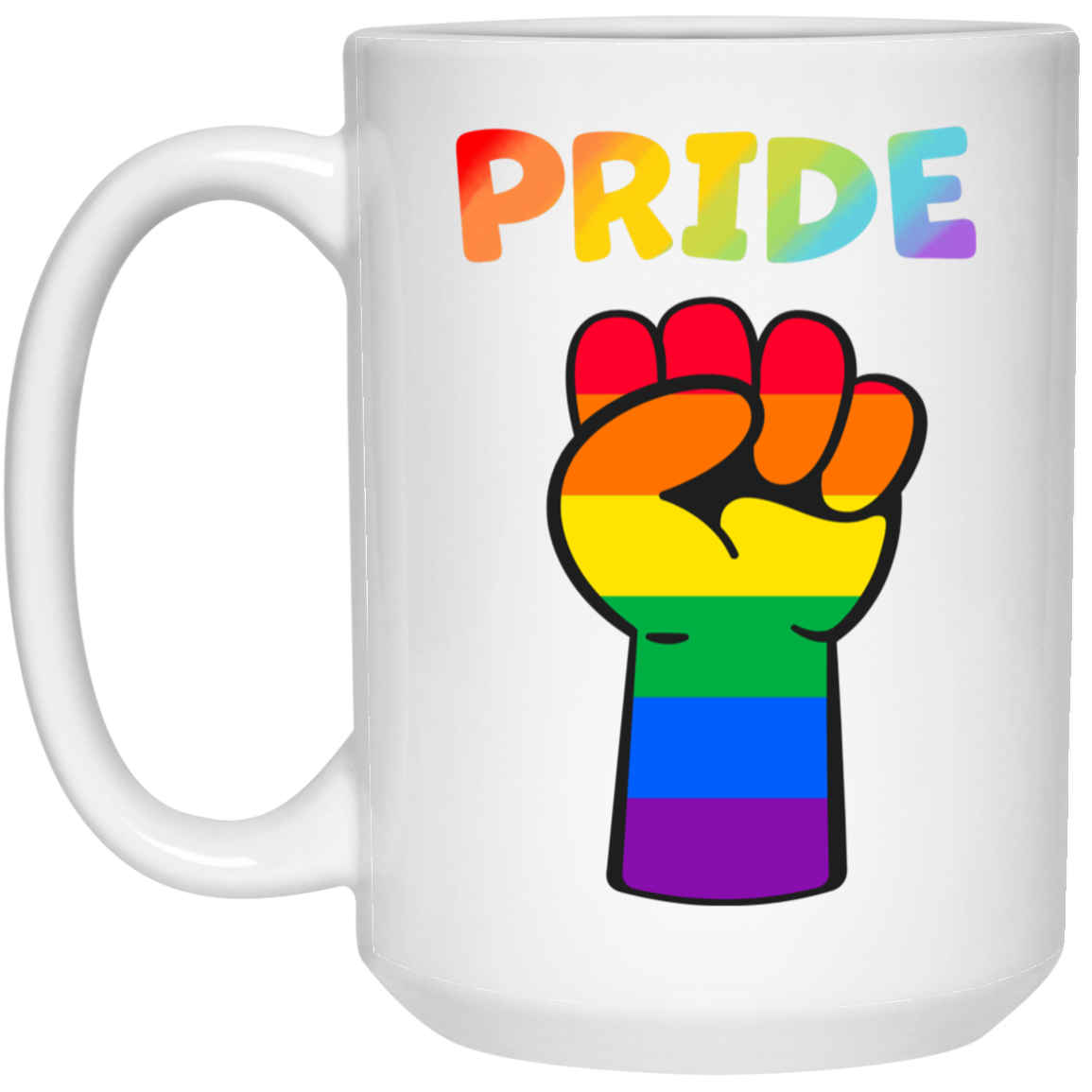 Rainbow Pride Fist Mug