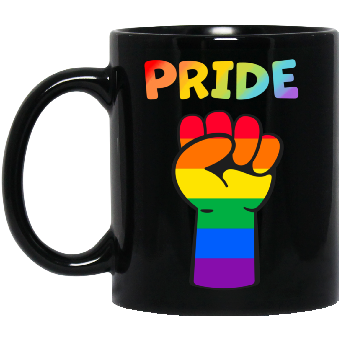 Rainbow Pride Fist Mug